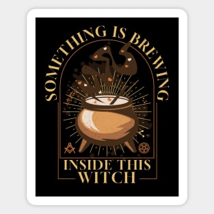 Something Is Brewing Inside This Witch, Pregnancy Announcement Magnet